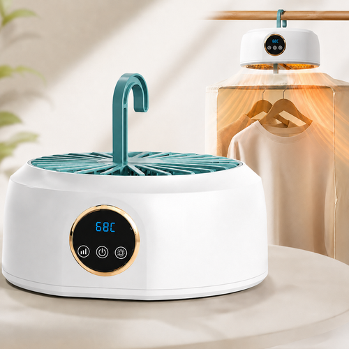 Secador de Ropa Portátil 600W — Bolsa Térmica, Timer 8H y Display LED
