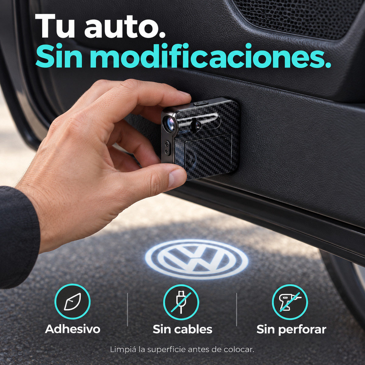 Ilustración de instalación adhesiva