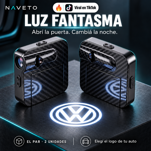 Luz Fantasma · Par de proyectores LED con sello Viral en TikTok