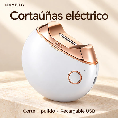 Cortaúñas eléctrico Naveto: corte y pulido, recargable por USB