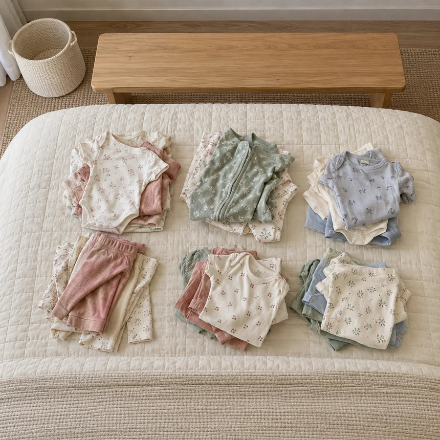 Ropa de bebé: antes, con la ropa suelta